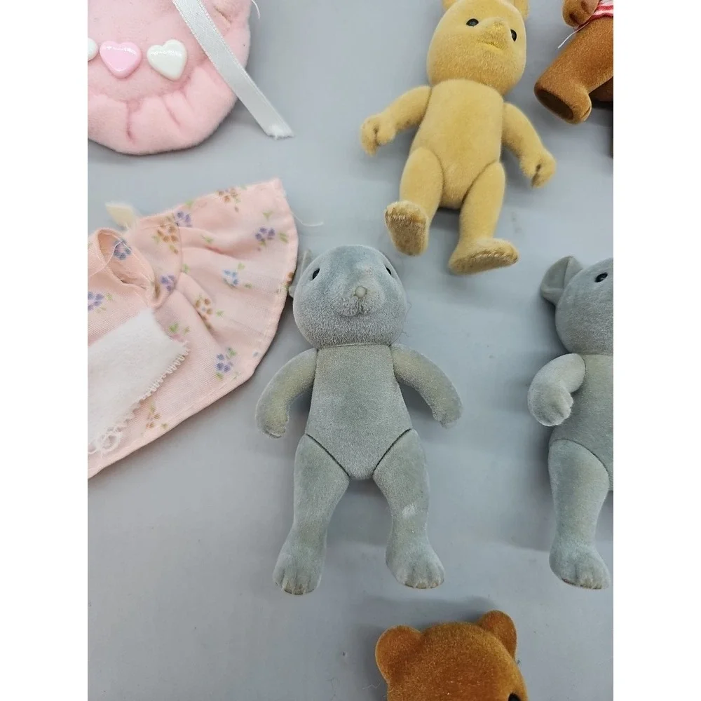 Vintage Sylvanian Forest Family Mice Berenwald Mice‎ Family Rabbits Bears Lot 13
